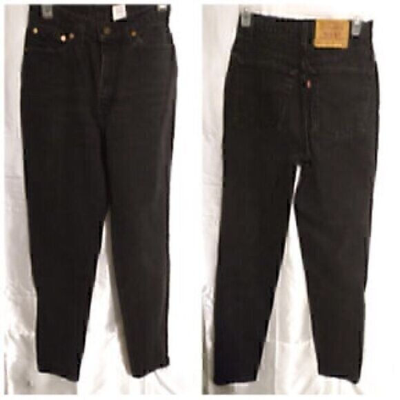 Levi Strauss Black Dark Wash Whisker Skinny Jeans 9 - Picture 1 of 5